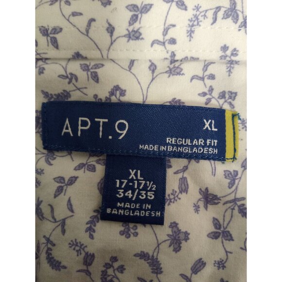 Apt. 9 Men's White/Purple Floral Print Size XL (34-35) - Picture 5 of 8